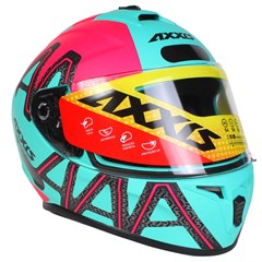 Capacete Axxis Draken Dekers Matte Fechado - Tifany/Pink - 60