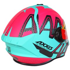 Capacete Axxis Draken Dekers Matte Fechado - Tifany/Pink - 60