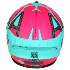 Capacete Axxis Draken Dekers Matte Fechado - Tifany/Pink - 60