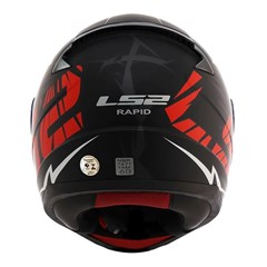 Capacete Ls2 Rapid Ff353 Cromo Matte Black/Red 58