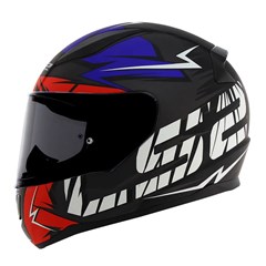 Capacete Ls2 Rapid Ff353 Cromo Matte Black/Red/Blue 58