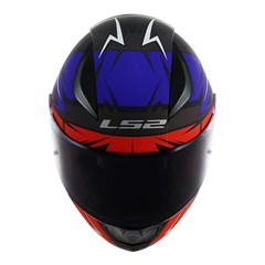 Capacete Ls2 Rapid Ff353 Cromo Matte Black/Red/Blue 58