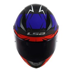 Capacete Ls2 Rapid Ff353 Cromo Matte Black/Red/Blue 60