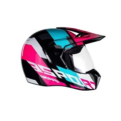 Capacete Bieffe 3 Sport Adventure - Preto/Rosa 56