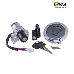 Interruptor Chave Ignicao Honda Nxr 160 Bros 15/17 (Kit Trava Capacete/Tampa Tanque) - Jc Maxi Eletric