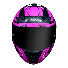 Capacete Ls2 Rapid Ff353 Cromo Matte Black/Pink 56