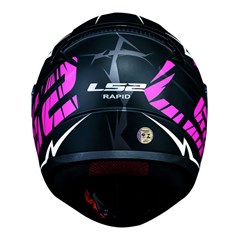 Capacete Ls2 Rapid Ff353 Cromo Matte Black/Pink 56