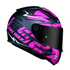 Capacete Ls2 Rapid Ff353 Cromo Matte Black/Pink 56