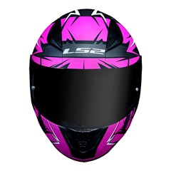 Capacete Ls2 Rapid Ff353 Cromo Matte Black/Pink 58