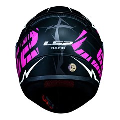 Capacete Ls2 Rapid Ff353 Cromo Matte Black/Pink 60