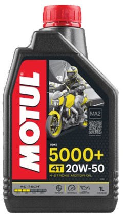 Oleo Motor Moto 5000+ 4t 20w50 Semissintetico (Hc-Tech) Sl (Litro) - Motul