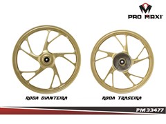 Roda Honda Titan 150/160 Esd 2014/2017 5 Palitos Speedchicken Dourado (Mod Titan 160 Ex) (Par) - Pro Maxi