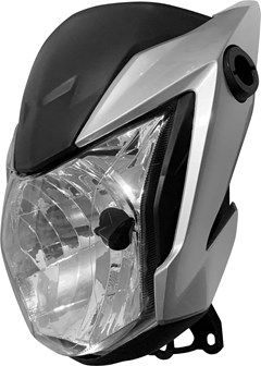 Farol Completo Honda Cg 160 Titan 2022 (C/Carenagem) Prata Metalico Para Titan 2019 - Sportive