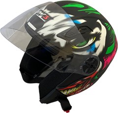 Capacete Fw3 X Open Joker Aberto - Preto Brilhante 60