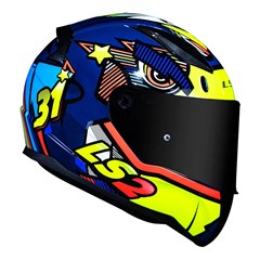 Capacete Ls2 Rapid Ff353 Khan Yellow/Blue 58