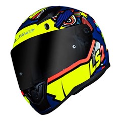 Capacete Ls2 Rapid Ff353 Khan Yellow/Blue 58