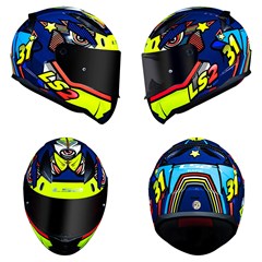 Capacete Ls2 Rapid Ff353 Khan Yellow/Blue 62