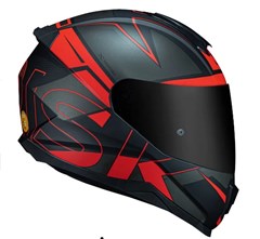 Capacete Norisk Razor Axial Matte Black/Red 58