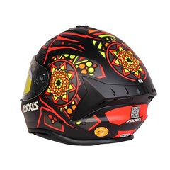 Capacete Axxis Draken Mystic Matte Fechado - Black/Red/Yellow - 58