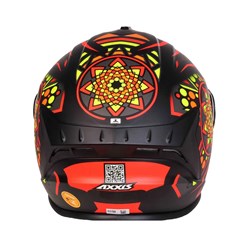 Capacete Axxis Draken Mystic Matte Fechado - Black/Red/Yellow - 58