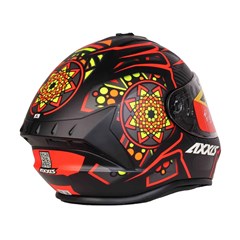 Capacete Axxis Draken Mystic Matte Fechado - Black/Red/Yellow - 58