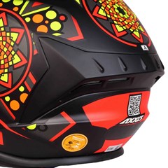 Capacete Axxis Draken Mystic Matte Fechado - Black/Red/Yellow - 58