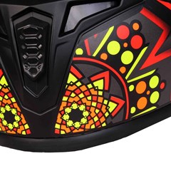 Capacete Axxis Draken Mystic Matte Fechado - Black/Red/Yellow - 58