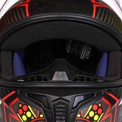 Capacete Axxis Draken Mystic Matte Fechado - Black/Red/Yellow - 58