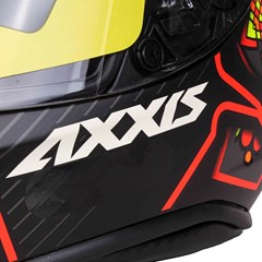 Capacete Axxis Draken Mystic Matte Fechado - Black/Red/Yellow - 58