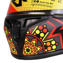 Capacete Axxis Draken Mystic Matte Fechado - Black/Red/Yellow - 58