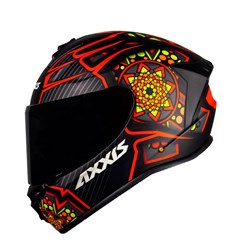 Capacete Axxis Draken Mystic Matte Fechado - Black/Red/Yellow - 58