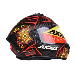 Capacete Axxis Draken Mystic Matte Fechado - Black/Red/Yellow - 58