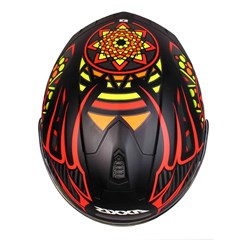 Capacete Axxis Draken Mystic Matte Fechado - Black/Red/Yellow - 58