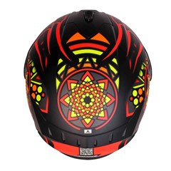 Capacete Axxis Draken Mystic Matte Fechado - Black/Red/Yellow - 58