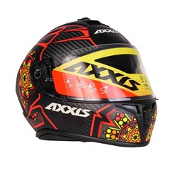 Capacete Axxis Draken Mystic Matte Fechado - Black/Red/Yellow - 58