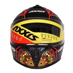 Capacete Axxis Draken Mystic Matte Fechado - Black/Red/Yellow - 58