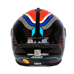 Capacete Axxis Draken Cougar Gloss Fechado - Black/Blue/Red - 60