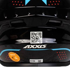 Capacete Axxis Draken Cougar Gloss Fechado - Black/Blue/Red - 60