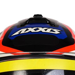 Capacete Axxis Draken Cougar Gloss Fechado - Black/Blue/Red - 60