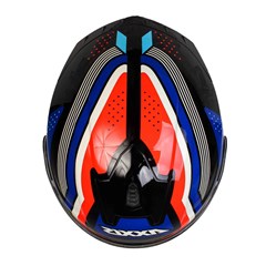 Capacete Axxis Draken Cougar Gloss Fechado - Black/Blue/Red - 60