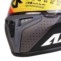 Capacete Axxis Draken Cougar Matte Fechado - Grey/Black/Red - 58