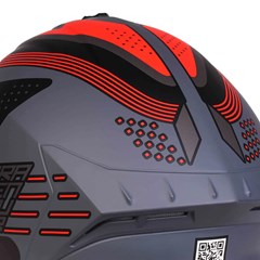 Capacete Axxis Draken Cougar Matte Fechado - Grey/Black/Red - 58