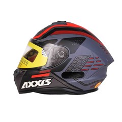 Capacete Axxis Draken Cougar Matte Fechado - Grey/Black/Red - 58