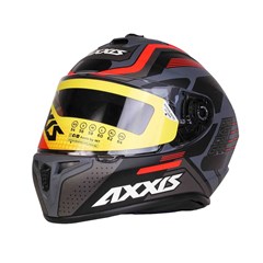 Capacete Axxis Draken Cougar Matte Fechado - Grey/Black/Red - 58