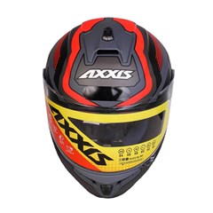 Capacete Axxis Draken Cougar Matte Fechado - Grey/Black/Red - 58