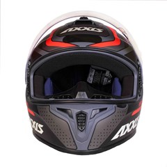 Capacete Axxis Draken Cougar Matte Fechado - Grey/Black/Red - 58