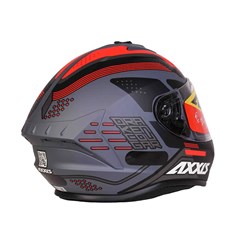 Capacete Axxis Draken Cougar Matte Fechado - Grey/Black/Red - 58