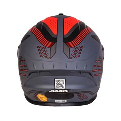 Capacete Axxis Draken Cougar Matte Fechado - Grey/Black/Red - 58