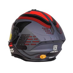 Capacete Axxis Draken Cougar Matte Fechado - Grey/Black/Red - 58