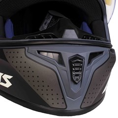 Capacete Axxis Draken Cougar Matte Fechado - Grey/Black/Red - 58